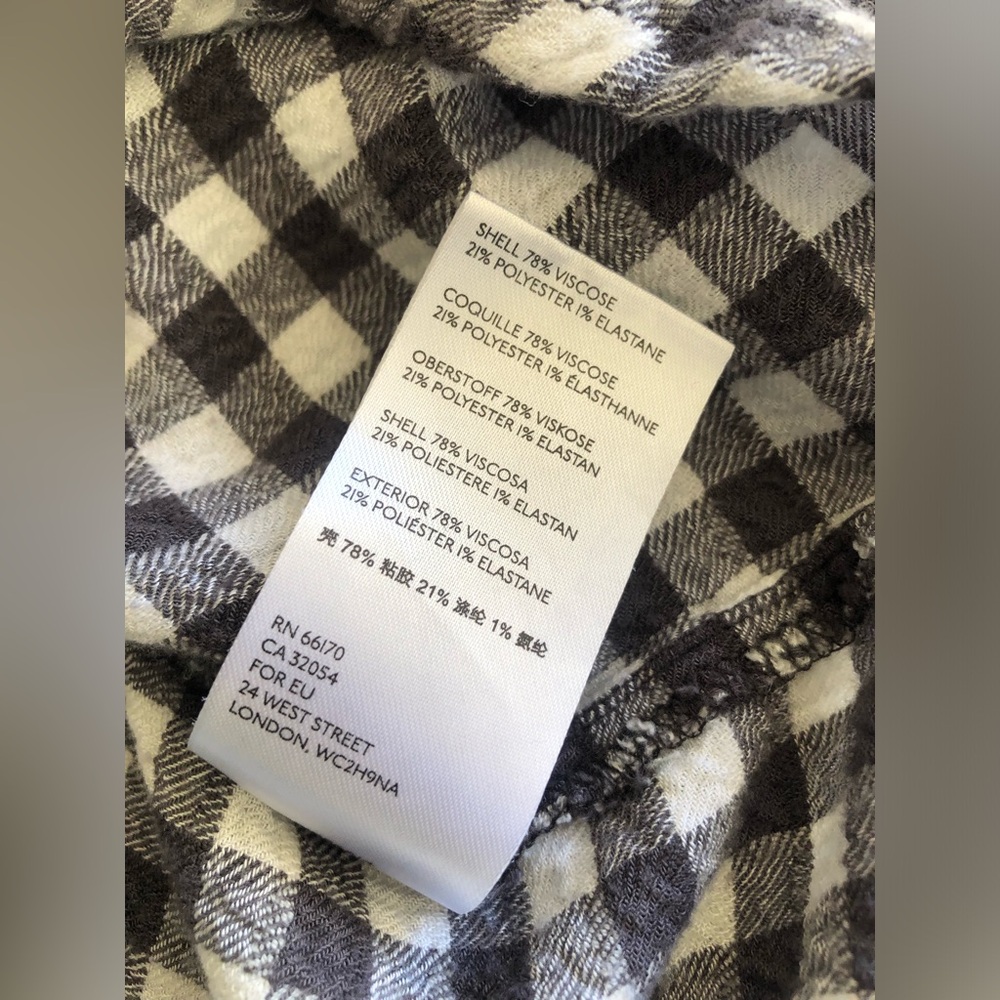 Anthropologie Brown and White Plaid Shirt - Picture 4 of 4